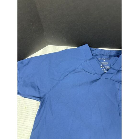 Jaanuu Scrubs Womens Small V-neck Raglan Top Navy Blue - Picture 3 of 5